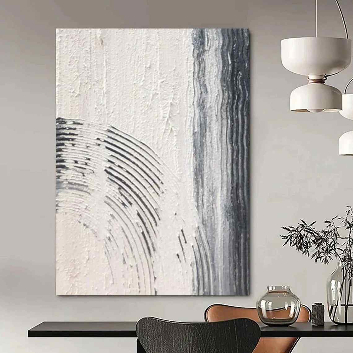 Garden_Black_Gray_White_Textured_Wall_Art_KCN12 wall art